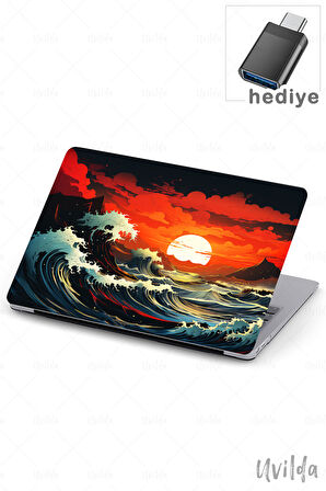MacBook Air 13.3 A2337 A2179 A1932 uyumlu Japon-20 Msoft Önleyici Kızıl Günbatımı