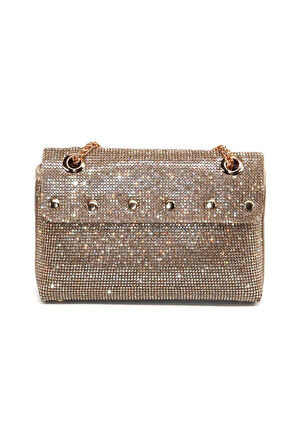 Taşlı gold abiye çanta. Kadın gold abiye taşlı çanta. Düğün mezuniyet portföy clutch davet çantası