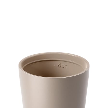 Made By Fressko Piccolo Seramik Ve Çelik Yalıtımlı Tekrar Kullanılabilir Kahve Bardağı Sip Mug 118 Ml Krem