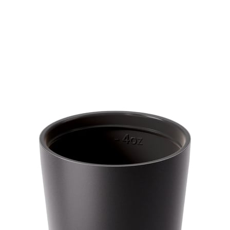 Made By Fressko Piccolo Seramik Ve Çelik Yalıtımlı Tekrar Kullanılabilir Kahve Bardağı Sip Mug 118 Ml Siyah