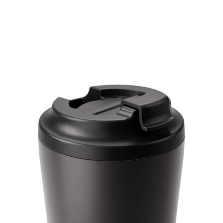 Made By Fressko Piccolo Seramik Ve Çelik Yalıtımlı Tekrar Kullanılabilir Kahve Bardağı Sip Mug 118 Ml Siyah