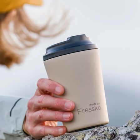 made by Fressko Camino İçi Seramik Çelik Kahve Bardağı Yalıtımlı Termal Kupa Mug 340 ml