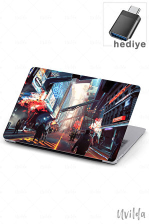MacBook Air 13.3 A2337 A2179 A1932 uyumlu Japon-12 Msoft Fit Baskılı Ütopik Şehir