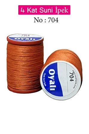 Oyalı 4 Kat Suni İpek İplik İğne Oyası Boncuk İpi Tığ Oyası No:704