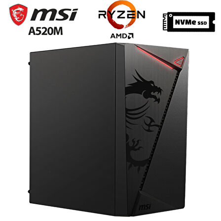 MSI SHIELD x7 Ryzen 5 5500 16GB Ram 512GB M.2 NVMe SSD  2GB GT610 Masaüstü Ultra Performanslı Ofis Bilgisayarı