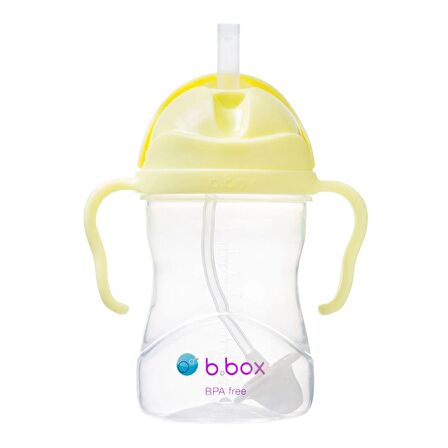 B.box Tıklama Kilitli Uçlu Damlatmaz Pipetli Alıştırma Bardağı, Açık Sarı, 240 Ml, 6 Ay, 1 Adet