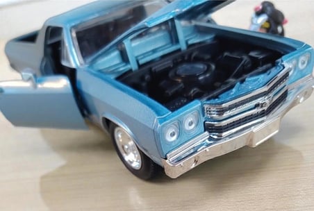 New Ray Koleksiyon 1 / 24 Ölçek 1962 Chevrolet İmpala SS Mavi Pickup Model Metal Araba