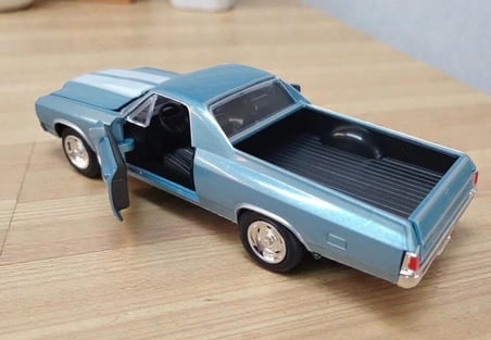 New Ray Koleksiyon 1 / 24 Ölçek 1962 Chevrolet İmpala SS Mavi Pickup Model Metal Araba