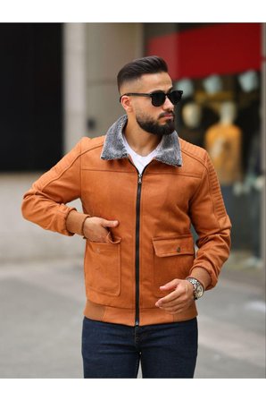 BLUESMODA SÜET SLİM RİBANA KOL KAPŞONŞONLU SÜET RETROMONT