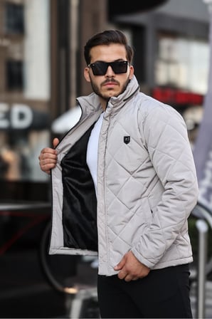 BLUESMODA HAKİM YAKA KAPİTONE GİZLİ KAPÜŞON İÇİ PELUŞ MONT