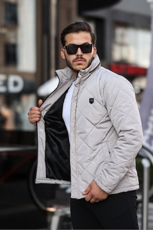 BLUESMODA HAKİM YAKA KAPİTONE GİZLİ KAPÜŞON İÇİ PELUŞ MONT