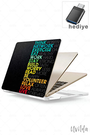 MacBook Pro 13 A2338 A2289 A2251 A2159 A1989 A1708 A1706 uyumlu Nefes-10 Msoft Korur Kendini Düşün