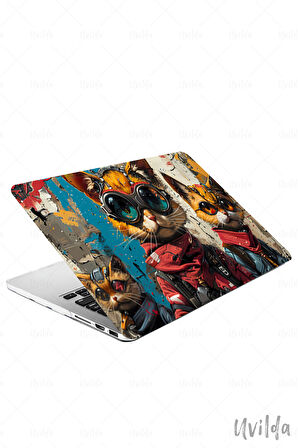 MacBook Air 13.3 A2337 A2179 A1932 uyumlu Nefes-4 Msoft Fit Baskılı Cyber Kediler