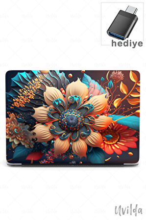 MacBook Air 13.6 A3113 A2681 uyumlu Derin 21 Msoft Koruma Sürreal Çiçekler