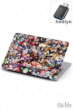 MacBook Air 13.3 A2337 A2179 A1932 uyumlu Japon-5 PVC Msoft Anime Mozaik