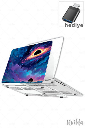 MacBook Pro 14 A3401 A3185 A3112 A2992 A2918 A2779 A2442 uyumlu Kaos-6 UV Msoft Baskı Kozmik Gökyüzü