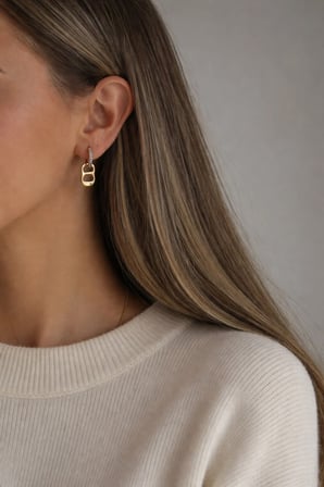 Çelik Rose Gold Taşlı Mers Model Jayne Küpe -kararma yapmaz-