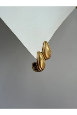 Çelik Gold Bold Damla Altoona Küpe -kararma yapmaz-