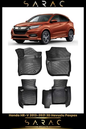 Honda Hr-v 2014 Model Araca Özel 3d Havuzlu Paspas