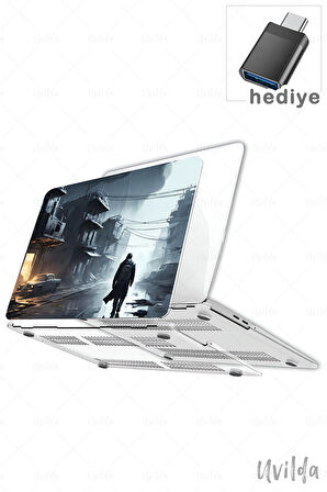 MacBook Pro 14 A3401 A3185 A3112 A2992 A2918 A2779 A2442 uyumlu Derin 19 Msoft UV Kapak Yankı ve Şehir