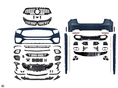 Mercedes W177 2018-2022 Gövde Kiti PDC Arka OO Egz Uçlu Marşpiyelli Panjurlu AMG A45 A1772102 Wender