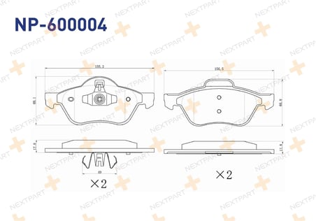 Renault Megane 2002-2008 Fren Balata Ön 410600012R Nextpart