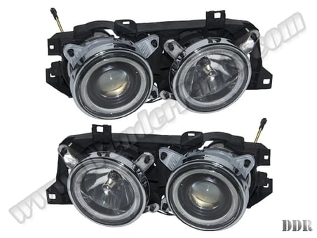 BMW E34 E32 1987-1995 Komple Far Kristal Siyah 63121391598 Wender