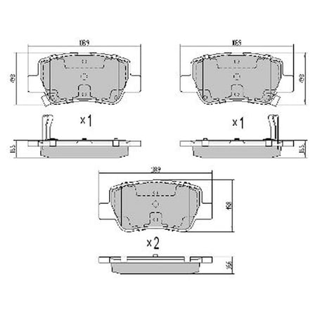 Toyota Avensis 2009- Fren Balata Arka Ikazli 0446605043 Nextpart