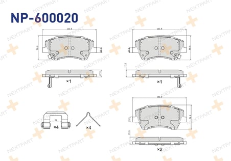 Hyundai Elantra 2015- Fren Balata Ön Ikazli Tel Delikli Ince Kulakli 58101-G2A00 Nextpart