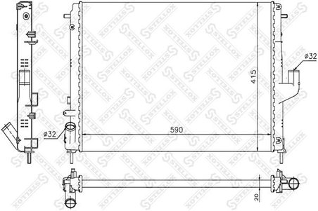 Dacia Duster Logan 2008- Su Radyatörü Brazing MT 590X408X16 214100598R Wisco