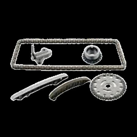 Volkswagen Passat 08 Ve Sonrası Uyumlu Zincir Seti 12 Parça 3 Zincir 7 Kızak 2 Geri 559019630 INA