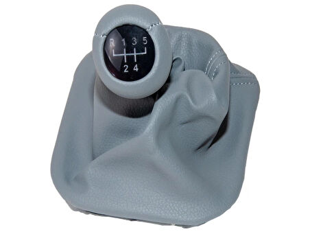 BMW Topuzlu Vites Körüğü E34 -5 İleri- Man.Şanz; Gri Suni Deri Işıklı