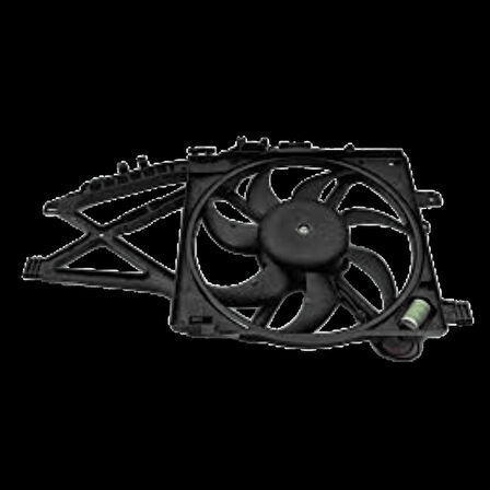 Opel Corsa C 04 Ve Sonrası Uyumlu Fan Motoru Davlumbazsız (385 Mm-4 Fıs-7 Kanat) 2114375 00 WISCO
