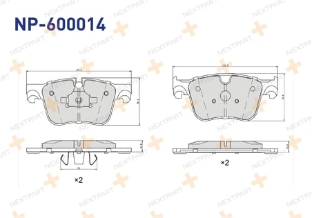 Peugeot 308 2013- Fren Balata Ön 304 MM Diskler Icin 1609898580 Nextpart