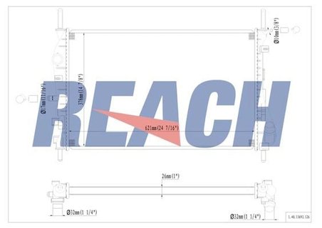 Ford Mondeo 2.0TDCI 2000- Su Radyatörü Brazing MT 620X378X26 MM 8MK376755271 Wisco