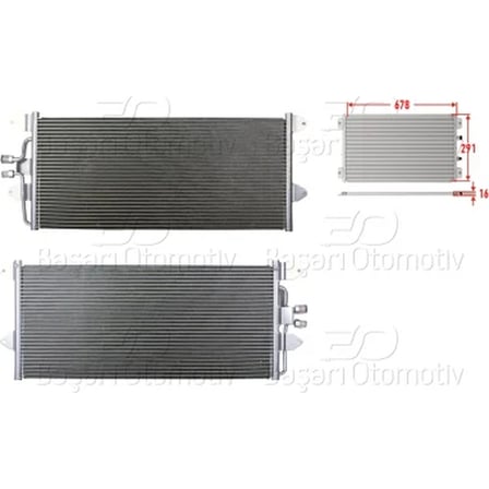 VW T4 2.0 2.4D 2.5 1990-2003 Klima Radyatörü 678X291X16 701820413D Wisco