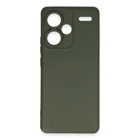 Xiaomi Redmi Note 13 Pro Plus Kılıf Nano İçi Kadife Silikon - Koyu Yeşil
