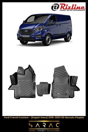 Rizline Ford Transit Custom (Kapalı Kasa) 2020 Model 3D Havuzlu Paspas