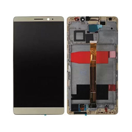 Huawei Uyumlu Mate 8 Lcd Ekran Gold Çıtalı