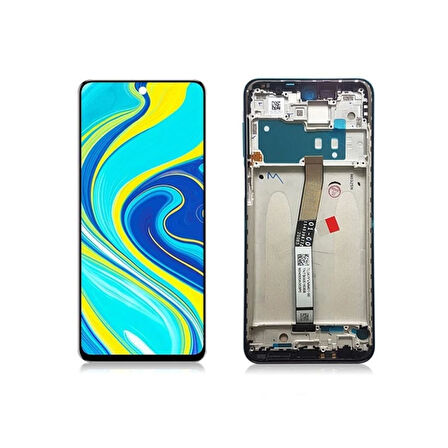 Xiaomi Uyumlu Redmi Note 9S Lcd Ekran Dokunmatik Silver Çıtalı