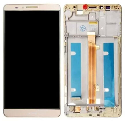 Huawei Uyumlu Mate 7 Lcd Ekran Dokunmatik Gold Çıtalı