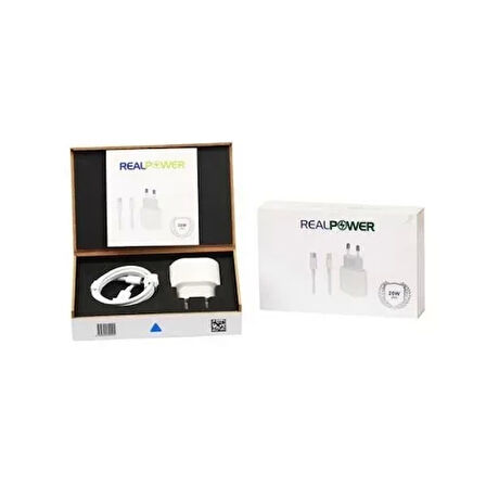 Realpower Apple Uyumlu iPhone 20 W Usb-C Güç Adaptörü Şarj Cihazı Ve Kablo Seti Platinum Serisi Set Old