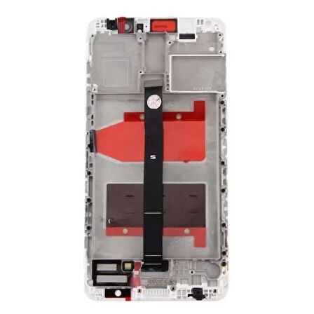 Huawei Uyumlu Mate 9 Lcd Ekran Beyaz Çıtalı