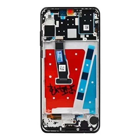 Huawei Uyumlu P30 Lite Lcd Ekran Siyah Çıtalı 48mp