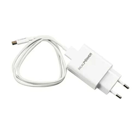 Realpower Xiaomi Uyumlu 18 W Güç Adaptörü Şarj Cihazı Ve Kablo Seti Old