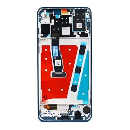Huawei Uyumlu P30 Lite Lcd Ekran Mavi Çıtalı 48mp