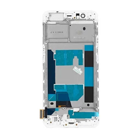 Oppo Uyumlu R11 Lcd Ekran Beyaz Çıtalı