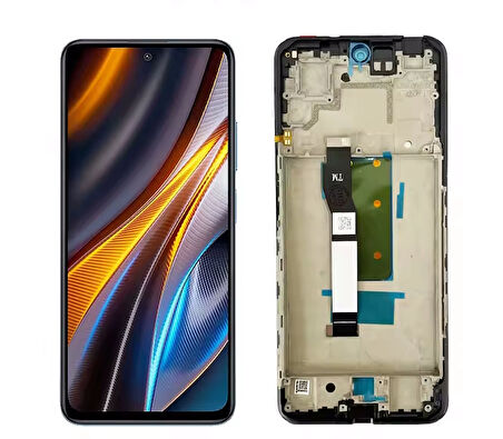Xiaomi Uyumlu POCO X4 Gt Lcd Ekran Dokunmatik Siyah Çıtalı