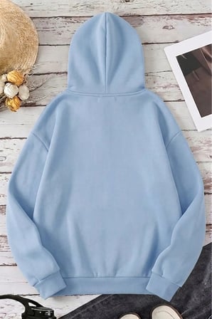 Unisex Baskılı Oversize Hoodie Kapüşonlu Sweatshirt