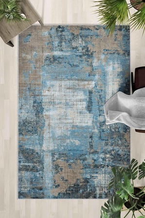 Kaymaz Taban Yıkanabilir Halı – Mutfak, Salon, Yatak Odası için Modern Dijital Baskı Halı (SLNHALI49